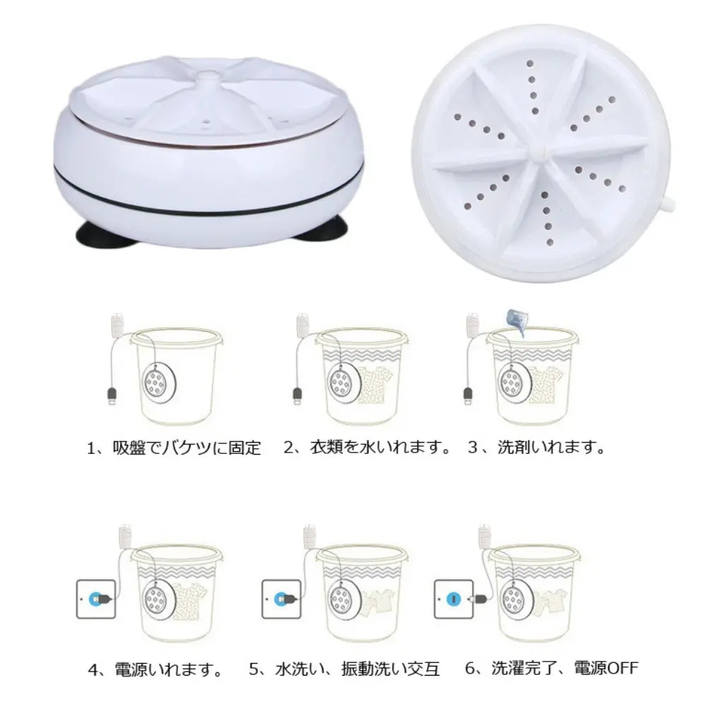 【タービン回転式】楽洗プロ-X™｜超音波×気泡ミニ洗浄機