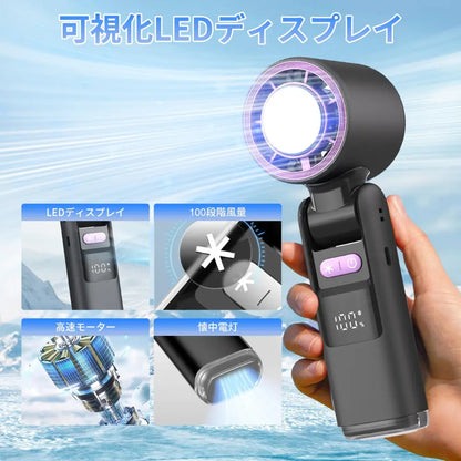 【最新型】楽冷ファン™｜冷却プレート搭載｜瞬間冷却・USB-C充電式・100段階風量調整
