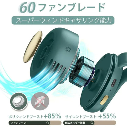 楽ミニ扇風™・クリップ式｜360度風向調節