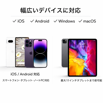 MiniType™ ポータブルキーボード — あなたの仕事を、どこにでも連れて行く。